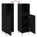 Cabinet De Baie Negru Stejar 30X30X100 Cm Lemn Prelucrat