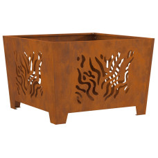 Cuptor De Foc Pătrat 60X60X40 Cm Oțel Rezistent La Intemperii
