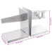 Suporturi Pentru Cărți  2 Buc Argintii 11X14X17,5 Cm Aluminiu Saw