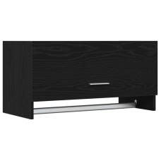 Dulap  Negru Din Stejar 70X32,5X35 Cm, Lemn Prelucrat