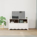 Cabinet Tv ""Drammen"" Alb 99X43X55 Cm Lemn Solid Pin