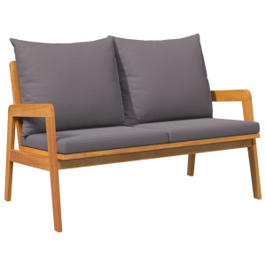 Bancă De Grădină  Cu Perne 115X65X71 Cm Lemn Solid De Acacia