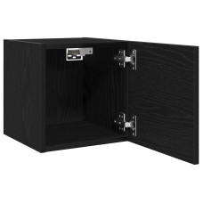 Cabine Tv De Perete  2 Buc Negru Stejar 30,5X30X30 Cm