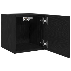 Cabine Tv De Perete  2 Buc Negru Stejar 30,5X30X30 Cm