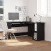 Birou  Negru Stejar 120X140X75 Cm Din Lemn