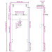 Accesorii Baie  Montați Albastru Metal 50 X 17.5 X 136 Cm Durabil