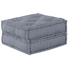 Canapea Modulară Cu 2 Locuri Pouffe Convertibilă Din Stofă Gri