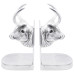 Suporturi Decorative Pentru Cărți 2 Buc Silver 17X15X27 Cm Aluminiu Bull