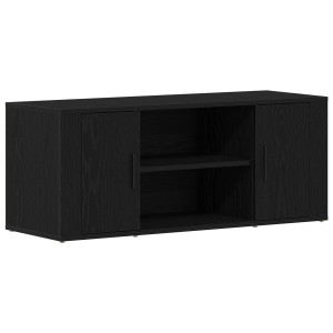Bufet Tv Stejar Negru 100X35X40 Cm Lemn Prelucrat