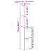 Cabinet De Baie  Negru Cu Aspect De Stejar 25X25X170 Cm Din Lemn Compus