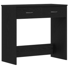 Birou  Negru Stejar 80X40X75 Cm Lemn Compus