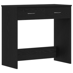 Birou  Negru Stejar 80X40X75 Cm Lemn Compus
