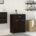 Cabinet De Baie  Negru Stejar 60X33X80 Cm Din Lemn Compus