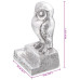 Suporturi Decorative Pentru Cărți  2 Buc Argintiu 12X9X19 Cm Aluminiu Bufniță