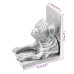 Suporturi Pentru Cărți  2 Buc Argintiu 12X15X18 Cm Aluminiu Câine