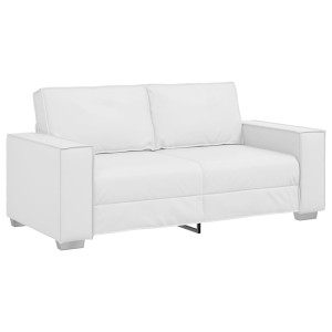 Canapă Loveseat  Alb 140 Cm Din Piele Sintetică