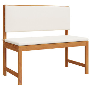 Bancă De Grădină  Cu Perne 100X50X91 Cm Din Lemn Masiv De Acacia
