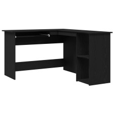 Birou  Negru Stejar 120X140X75 Cm Din Lemn
