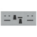 Panouri Perforate  3 Bucăți Cu 15 Accesorii Gri 50X60 Cm Din Oțel