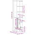 Cabinet De Baie  Maro 35X30X159 Cm Din Lemn De Pin Masiv