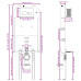 Accesorii Baie Alb Plastic 50 X 8 X 131 Cm Cadru Toiletare