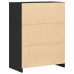Cabinet De Baie  Negru Stejar 60X33X80 Cm Din Lemn Compus