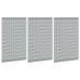 Panouri De Perete  3 Buc Cu 15 Accesorii Gri 50X80 Cm Din Oțel