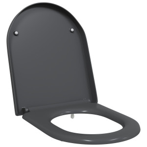Cap De Toaletă Cu Eliberare Rapidă  Cu Închidere Lentă Duroplast Antracit