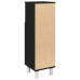 Cabinet De Baie  Negru Stejar 30X30X95 Cm, Din Lemn Prelucrat