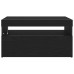 Bufet Tv  Cu Lumini Led, Stejar Negru, 75X35X40 Cm, Lemn Prelucrat