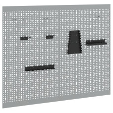 Plăci De Fixare 2 Buc Cu 8 Accesorii Gri 50X80 Cm Oțel
