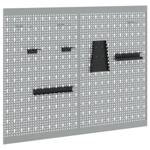Plăci De Fixare 2 Buc Cu 8 Accesorii Gri 50X80 Cm Oțel