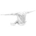 Sculptură Argintie 91,5X32X33 Cm Aluminiu Bărbatul Care Mulțumește