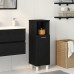 Cabinet De Baie  Negru Stejar 30X30X95 Cm, Din Lemn Prelucrat