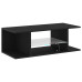 Cabina Tv  Cu Lumini Led, Stejar Negru, 90X39X30 Cm, Lemn Prelucrat