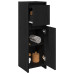 Cabinet De Baie  Negru Stejar 30X30X95 Cm Lemn Prelucrat