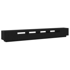 Cabinet Tv  Cu Lumini Led, Stejar Negru, 300X35X40 Cm, Lemn Compozit