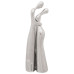 Sculptură Argintie 10X16X49 Cm Din Aluminiu