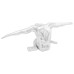Sculptură Argintie 63X20X22 Cm Aluminiu Omul Care Mulțumește