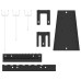 Plăci Perforate 2 Piese Cu 8 Accesorii, Gri, 50X60 Cm, Oțel