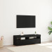 Bibliotecă Tv Cu Led Negru Stejar 120X35X40 Cm Lemn Prelucrat