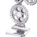 Suporturi Pentru Cărți 2 Piese Argintiu 10X10X22 Cm Aluminiu Cog