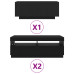 Cabinet Tv  Cu Lumini Led, Stejar Negru, 300X35X40 Cm, Lemn Compozit