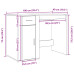 Birou  Negru Stejar 100X49X75 Cm Lemn Prelucrat