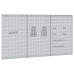 Panouri De Perete  3 Buc Cu 15 Accesorii Gri 50X80 Cm Din Oțel