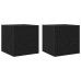 Cabine Tv De Perete  2 Buc Negru Stejar 30,5X30X30 Cm