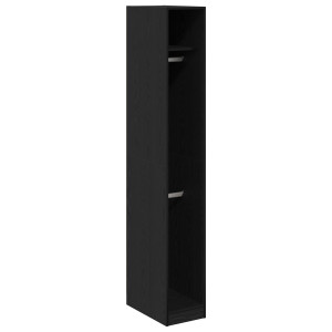 Dulap  Negru Stejar 30X50X200 Cm Lemn Prelucrat