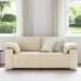 Canapea  Crem Material Textil Medie Rezistentă Canapea