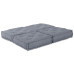 Canapea Modulară Cu 2 Locuri Pouffe Convertibilă Din Stofă Gri