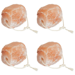 Blocuri De Sare 4 Buc Cu Corde Pentru Animale 10 Kg Roz